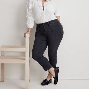 Sz 18W Madewell Curvy High-Rise Slim Straight Jeans  Ripped Knee Edition NWT